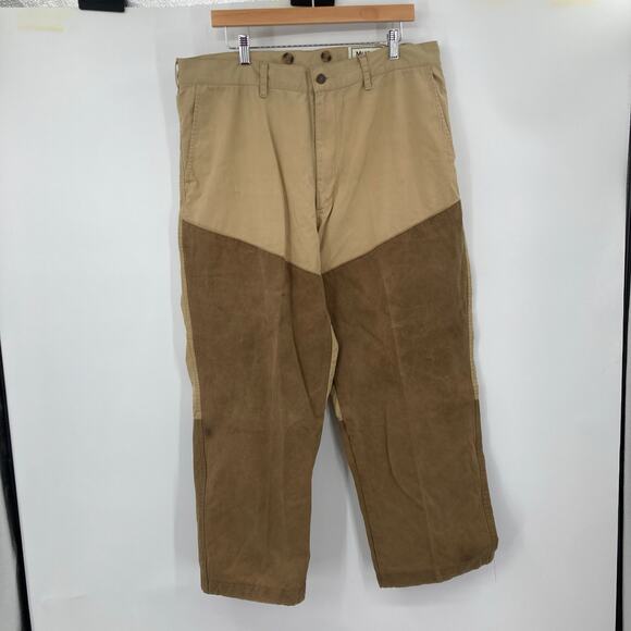 McAlister Upland Briar Field Khaki Cotton Wax Canvas Hunting Pants Mens 40x25